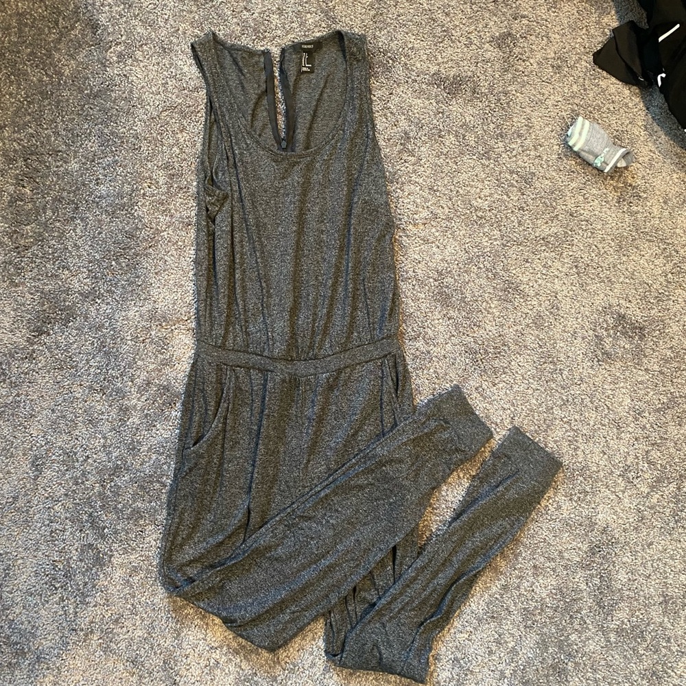 Gray comfy jumpsuit